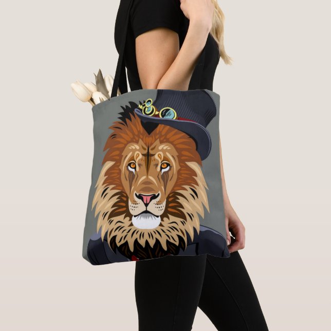 Flott lejont tygkasse (Närbild)