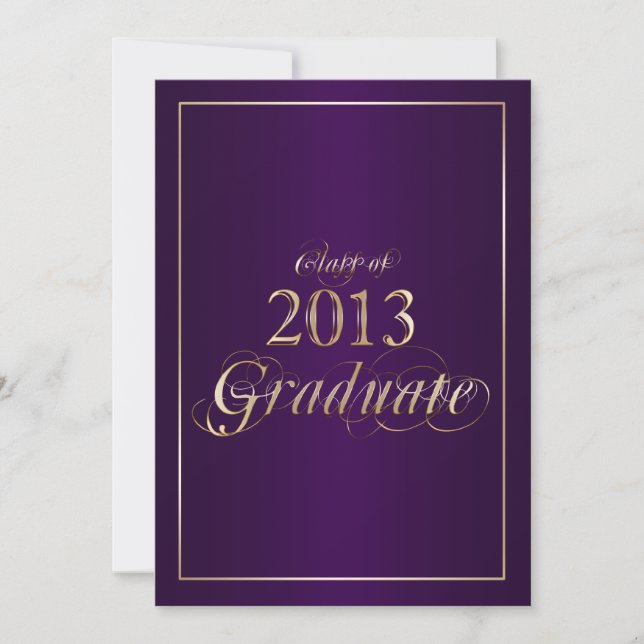 Flott lilor och doktorand- inbjudan för guld 2013 (Framsida)