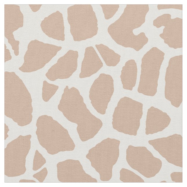 Flott ljust - brun girafftryckMonogram och namn Tyg (Närbild)