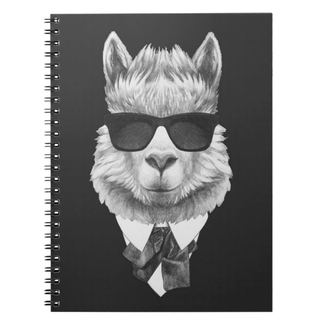 Flott Llama Anteckningsbok (Framsidan)