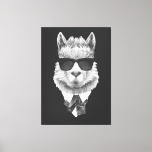 Flott Llama Canvastryck