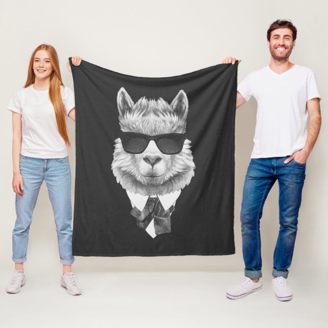 Flott Llama Fleecefilt (På plats)