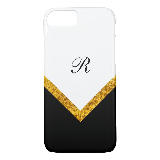 Flott modern Monogramstil Case-Mate iPhone Skal (Baksida)
