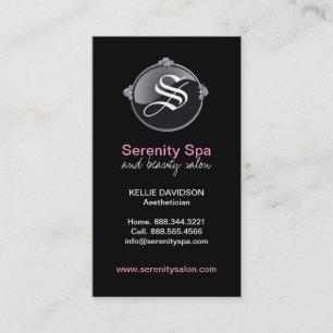 Flott Monogram - Spa- och salongvisitkort Visitkort