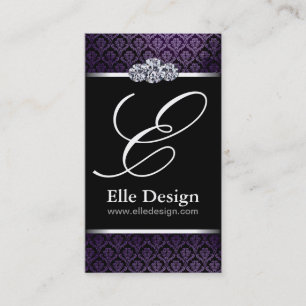 Flott Monogramdamastvisitkort Visitkort