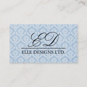 Flott Monogramdamastvisitkort Visitkort