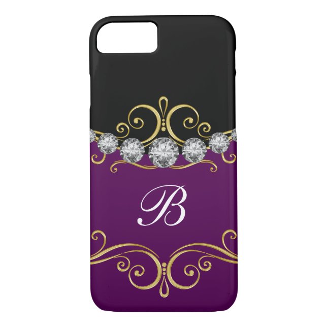 Flott Monogramiphone case Case-Mate iPhone Skal (Baksida)