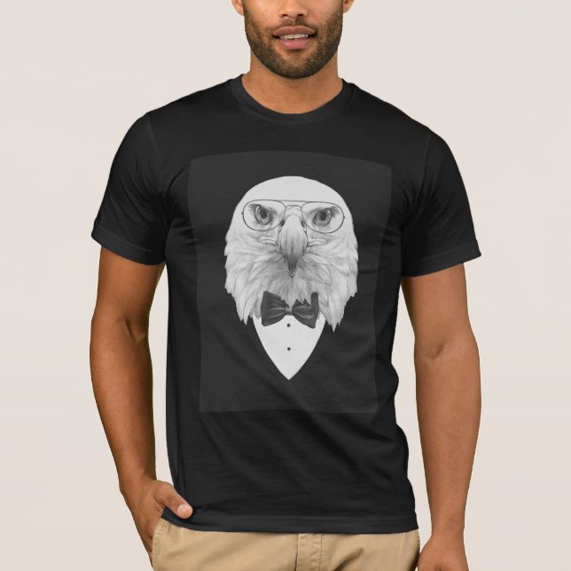 Flott örnporträtt t shirt (Framsida)