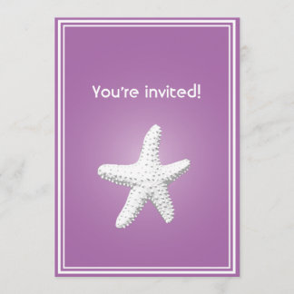 Flott purpurfärgad sjöstjärnarepetition inbjudningar