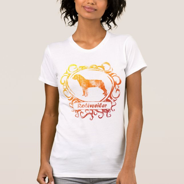 Flott red ut Rottweiler T-shirt (Framsida)