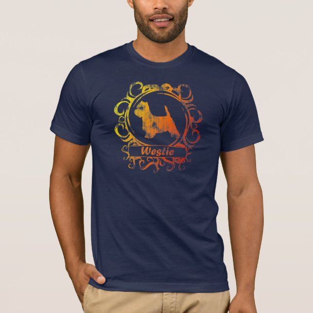 Flott red ut Westie T-shirt (Framsida)