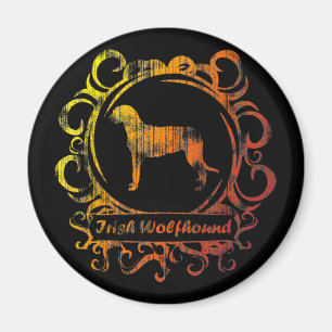 Flott riden ut irländsk Wolfhound Magnet