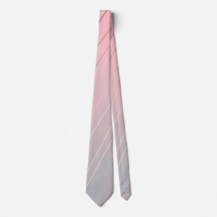 Flott rosa guld-, rosa- & grå färglutningmönste slips