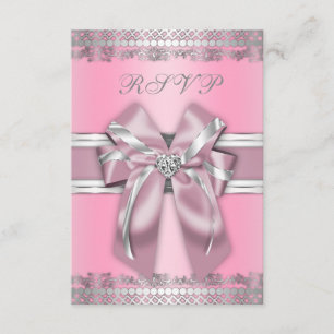 Flott rosa- och silverOSA OSA Kort