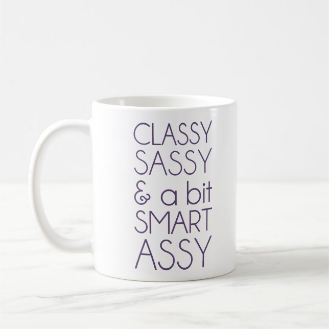 Flott Sassy och a bet den smart assyen Kaffemugg (Vänster)