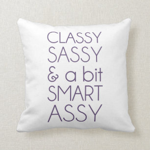 Flott Sassy och a bet den smart assyen Kudde