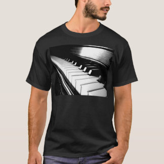 Flott svart- & vitpianofotografi t-shirt