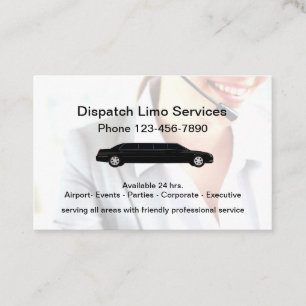 Flott tjänste- Limobil för dubbel sida Visitkort
