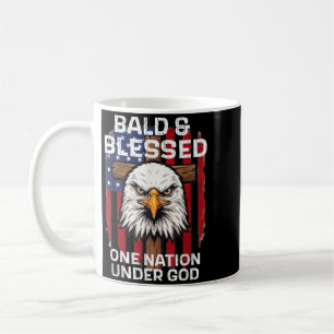 Flott välsignad en nation under Gud Örn Amerikan Kaffemugg
