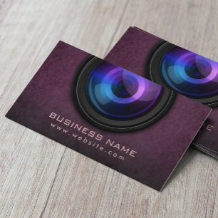 Flott violetta damastast fotografivisitkortar visitkort