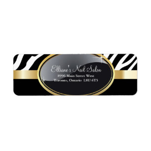 Flott zebra tryckreturetiketter returadress etikett