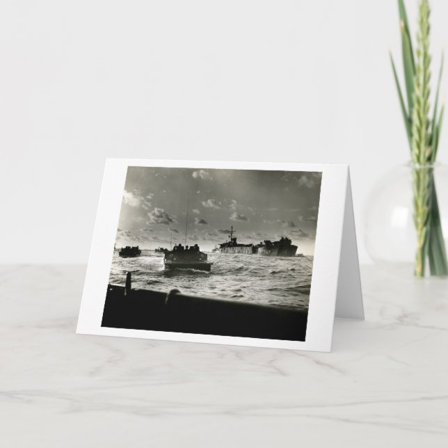 Flottaanfall Iwo Jima för WWII US Kort (Framsida)