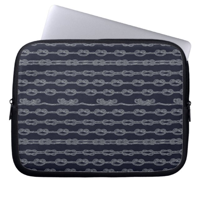 Flottafnurramönster Laptop Sleeve (Framsidan)