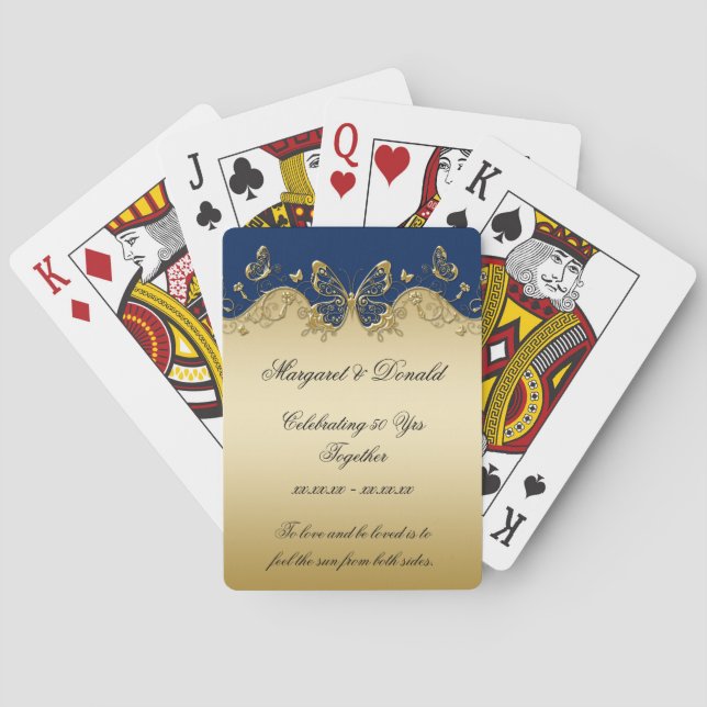Flottan Guld Butterflies 50-årsdagen Casinokort (Baksidan)