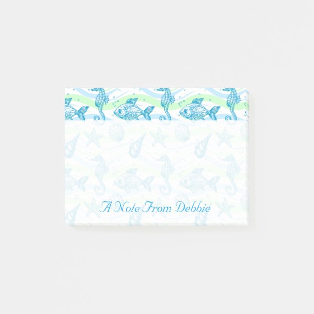 Flottan skissar mönster | tillfogar ditt namn post-it block (Framsida)