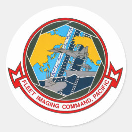 Flottavbildningskommandot Pacific Sticker Runt Klistermärke
