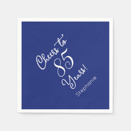 Flottblå turer till 85 år 85:e födelsedagen pappersservett