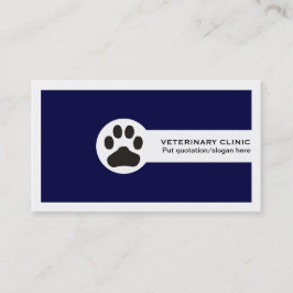 Flottblå veterinär/Veterinärklinik minimalist Visitkort