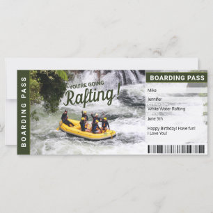 Flottepresentkort för flodutflykt Boarding Pass