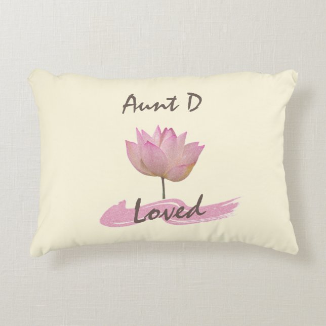 Flotters Rosa Lotus Flower Prydnadskudde (Framsidan)