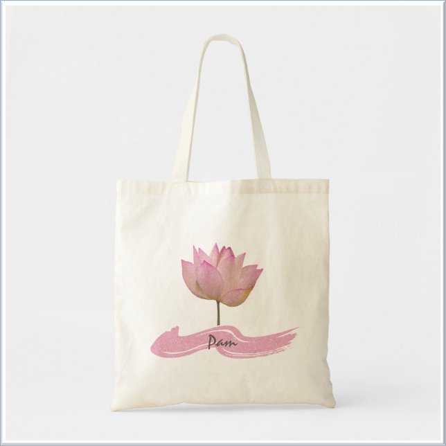 Flotters Rosa Lotus Flower Tygkasse (Bookmark my store! https://www.zazzle.com/store/capricepetit)