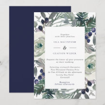 Flottor & vita blommor & Berries Winter Wedding