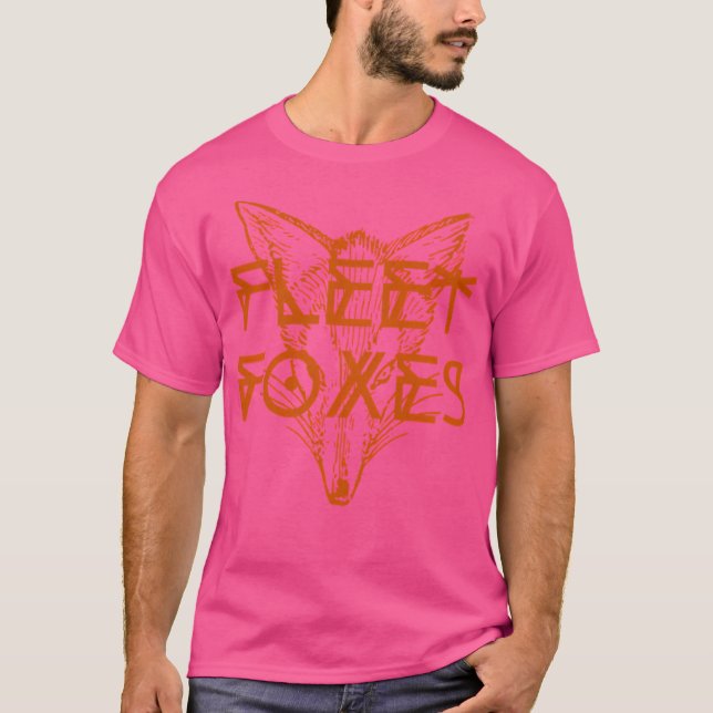 Flotträv räv Teckning och geometrisk illustration T Shirt (Framsida)