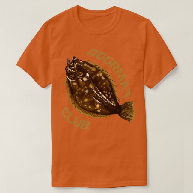 Flounder Fluke Doormat Klubb T Shirt (Design framsida)