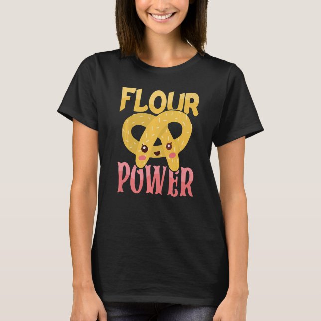 Flour Power Baking Bakery Donut Cake Baker Premium T Shirt (Framsida)