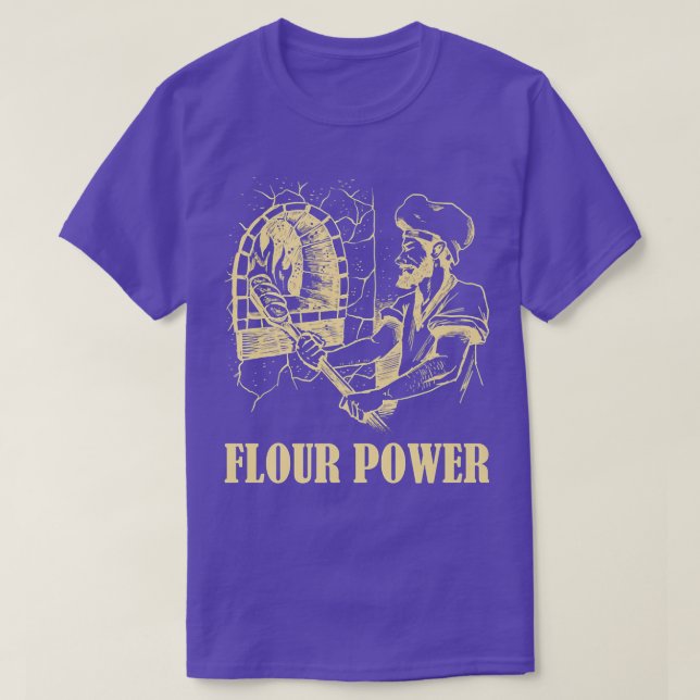 Flour power man at work baking bakery men  t shirt (Design framsida)
