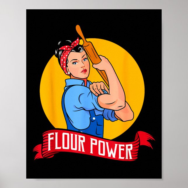 Flour Wer - Funny Baking &amp; Pastry Baker - Baki Poster (Framsidan)
