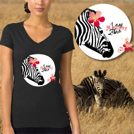 Flourated Funny Zebra T-Shirt