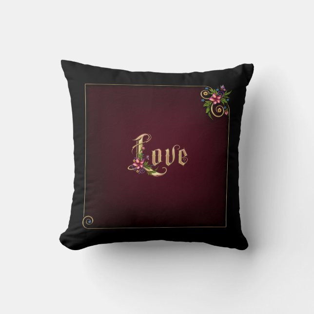 Flourina Kärlek Verse - Anpassadet Kudde (Framsida)