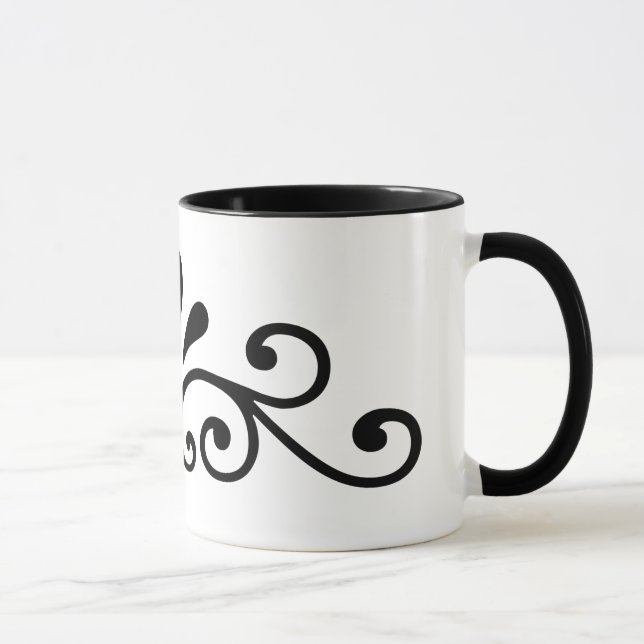 Flourish black design mugg (Höger)