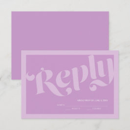 Flourish Typography Lavender Lilac Bröllop OSA