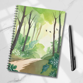 Flourishing Green Forest | Nature Watercolor Anteckningsbok