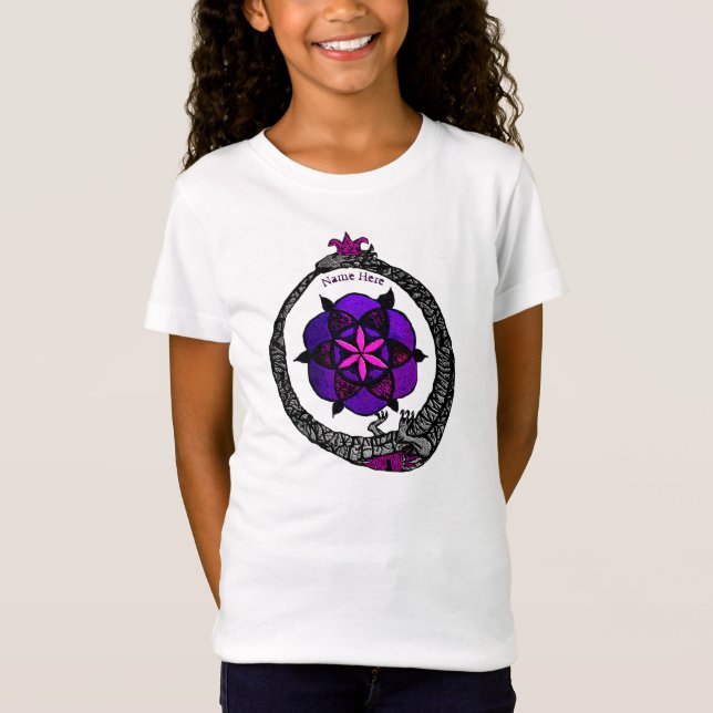 FlouroborosOfLife (Ouroboros & FlowerOfLife) (P) Tee Shirt (Framsida)
