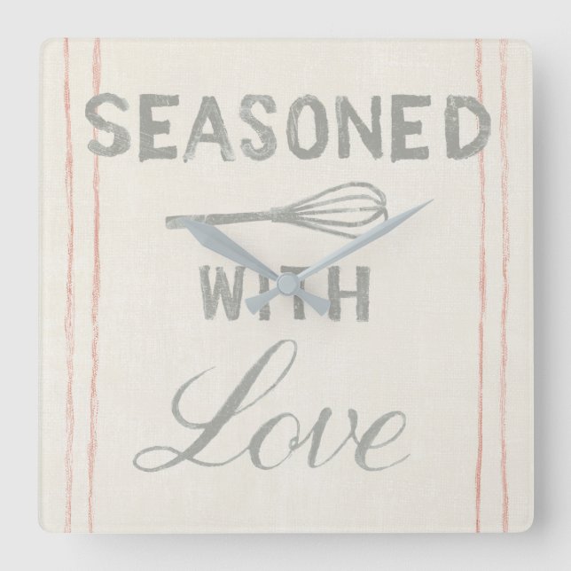 Floursack kök VII Fyrkantig Klocka (Framsida)