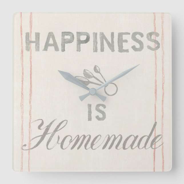 Floursack Köks VIII Fyrkantig Klocka (Framsida)