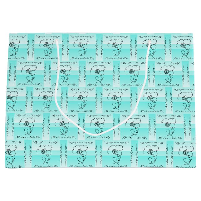 Flouty Beauty Aqua Vågrät Gift Bag (Framsidan)